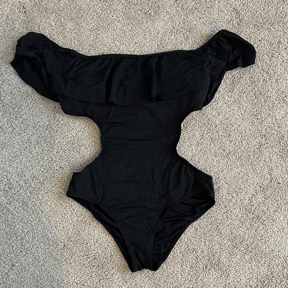 Laundry By Shelli Segal Black One Piece Swimsuit
